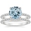 18KW Aquamarine Adeline Diamond Bridal Set, smalltop view