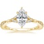 18K Yellow Gold Zinnia Diamond Ring (1/3 ct. tw.), smalltop view
