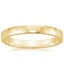 18K Yellow Gold 2.5mm Hammered Quattro Wedding Ring, smalltop view