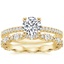 18K Yellow Gold Tacori Coastal Crescent Pavé Diamond Ring with Tacori Petite Crescent Pavé Eternity Diamond Ring (5/8 ct. tw.)