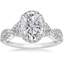 PT Moissanite Entwined Halo Diamond Ring (1/3 ct. tw.), smalltop view
