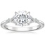 18KW Moissanite Nadia Diamond Ring, smalltop view