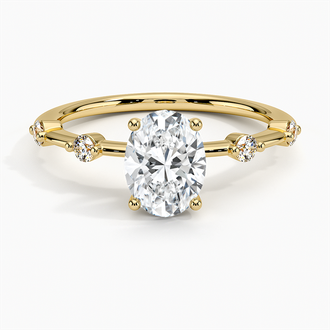 Spaced Diamond Setting with Bead Prongs