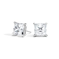 moissanite princess cut stud earrings