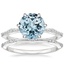 18KW Aquamarine Alena Diamond Bridal Set, smalltop view