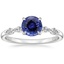 18KW Sapphire Petite Versailles Diamond Ring (1/6 ct. tw.), smalltop view
