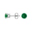 Platinum Emerald Stud Earrings, smalladditional view 1