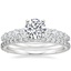 18K White Gold Luciana Diamond Ring (1/2 ct. tw.) with Luxe Petite Shared Prong Diamond Ring (3/8 ct. tw.)