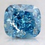 3.02 Ct. Fancy Vivid Blue Cushion Lab Created Diamond
