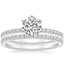 18K White Gold Six Prong Luxe Ballad Diamond Ring with Luxe Ballad Diamond Ring (1/4 ct. tw.)