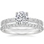 18K White Gold Trevi Diamond Ring (1/2 ct. tw.) with Petite Shared Prong Diamond Ring (1/4 ct. tw.)