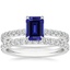 18KW Sapphire Amelie Diamond Bridal Set, smalltop view