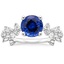 18KW Sapphire Reflection Diamond Ring, smalltop view