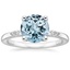 Aquamarine Petite Perfect Fit Diamond Ring in 18K White Gold