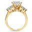 Cluster Accent and Channel Set Diamond Ring, smallside view
