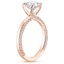 14K Rose Gold Charlotte Diamond Ring, smallside view