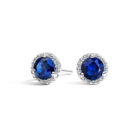 sapphire and diamond earrings studs