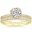 18K Yellow Gold Nova Diamond Ring (1/2 ct. tw.) with Valencia Diamond Ring (1/3 ct. tw.)