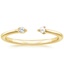 Yellow Gold Melena Freshwater Cultured Pearl and Diamond Open Ring