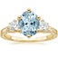 18KY Aquamarine Three Stone Hudson Diamond Ring (1/3 ct. tw.), smalltop view