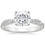 18KW Moissanite Petite Luxe Twisted Vine Diamond Ring (1/4 ct. tw.), smalltop view