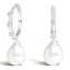 Gina Baroque Cultured Pearl and Diamond Drop Huggie Earrings - Brilliant Earth