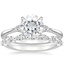 18KW Moissanite Aria Diamond Ring (1/10 ct. tw.) with Versailles Diamond Ring (3/8 ct. tw.), smalltop view