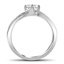 Curved Compass Set Diamond Ring, smallside view