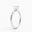 18K White Gold Four-Prong Petite Comfort Fit Solitaire Ring, smallside view