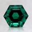 8mm Hexagon Lab Created Emerald