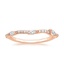 14K Rose Gold Luxe Willow Contoured Diamond Ring (1/5 ct. tw.), smalltop view