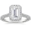 Moissanite Tacori Petite Crescent Bloom Diamond Ring in 18K White Gold