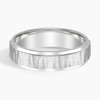 Beveled Edge Nature Inspired Men's Ring