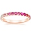 Rose Gold Gemstone Ombre Band 
