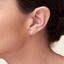 Silver Premium Akoya Cultured Pearl Stud Earrings (5mm), smallside view