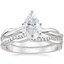 PT Moissanite Twisted Vine Ring with Petite Twisted Vine Diamond Ring (1/8 ct. tw.), smalltop view