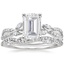 18KW Moissanite Luxe Willow Diamond Ring (1/4 ct. tw.) with Luxe Winding Willow Diamond Ring (1/4 ct. tw.), smalltop view