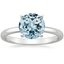 18KW Aquamarine 2mm Comfort Fit Solitaire Ring, smalltop view