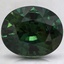 9.8x8.1mm Green Oval Sapphire