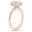 14K Rose Gold Flor Diamond Ring, smallside view