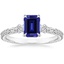 Sapphire Primrose Diamond Ring in 18K White Gold