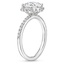 18K White Gold Flor Diamond Ring, smallside view