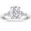 18KW Moissanite Verbena Diamond Ring, smalltop view