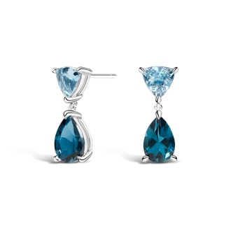 Winslet Aquamarine and London Blue Topaz Earrings - Brilliant Earth