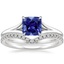 18KW Sapphire Reverie Ring with Flair Diamond Ring (1/6 ct. tw.), smalltop view