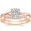 14K Rose Gold Grace Ring with Chamise Contoured Diamond Ring (1/10 ct. tw.)