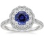 Sapphire Rosa Diamond Ring in 18K White Gold