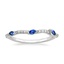 18K White Gold Luxe Willow Contoured Ring with Sapphire and Diamond Accents (1/10 ct. tw.), smalltop view