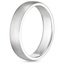 18K White Gold 5mm Matte Comfort Fit Wedding Ring, smallside view
