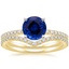 18KY Sapphire Ballad Diamond Ring (1/8 ct. tw.) with Flair Diamond Ring (1/6 ct. tw.), smalltop view